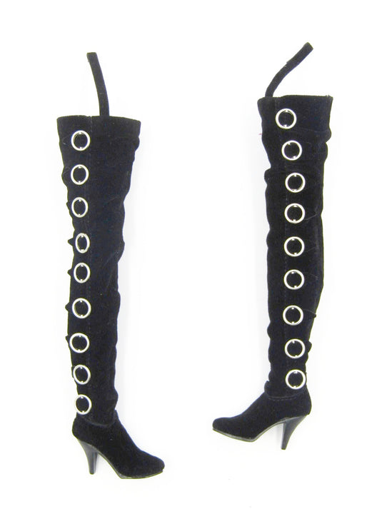 Female Hunter - Thigh High Fabric High Heel Boot Set (Peg Type)