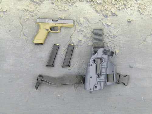 DEVTAC RONIN - Tan 9mm Pistol & Drop Leg Holster Set