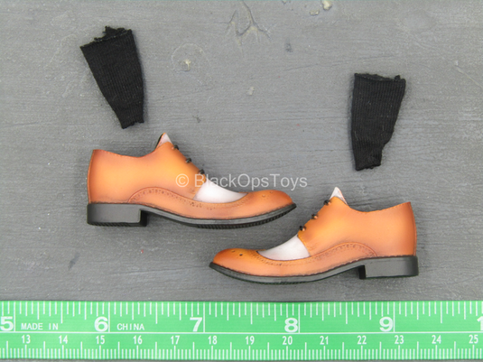 Club 3 - Peak Chen - Brown Dress Shoes w/Socks (Peg Type)