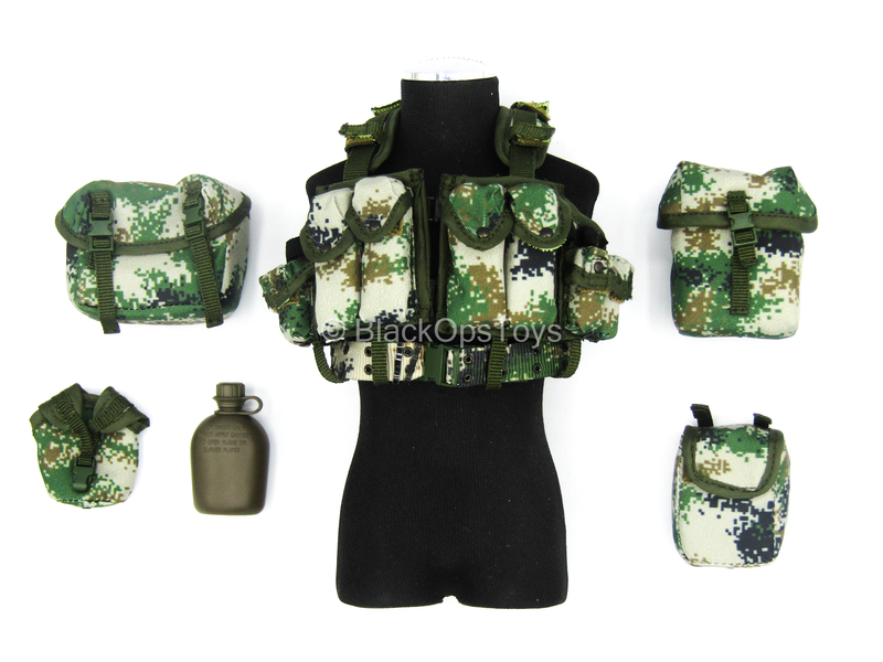 Load image into Gallery viewer, PLA UN Peacekeeper - Woodland Type 07 Pixelated Vest w/Pouch Set
