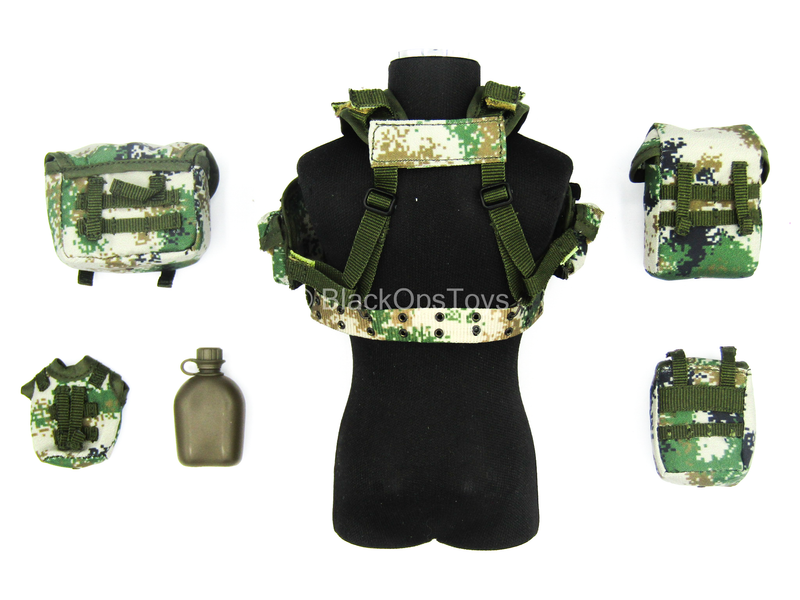 Load image into Gallery viewer, PLA UN Peacekeeper - Woodland Type 07 Pixelated Vest w/Pouch Set
