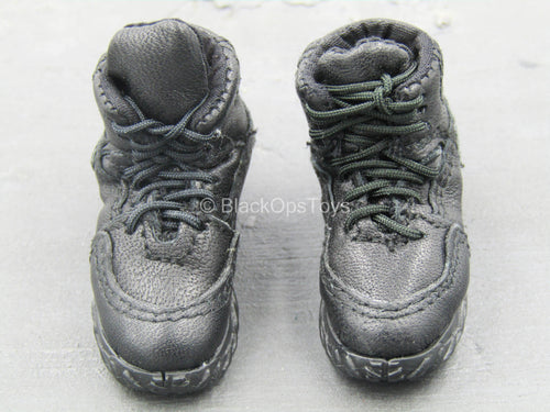 CIA SAD Night Ops - Black Combat Boots (Foot Type)