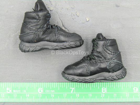 CIA SAD Night Ops - Black Combat Boots (Foot Type)