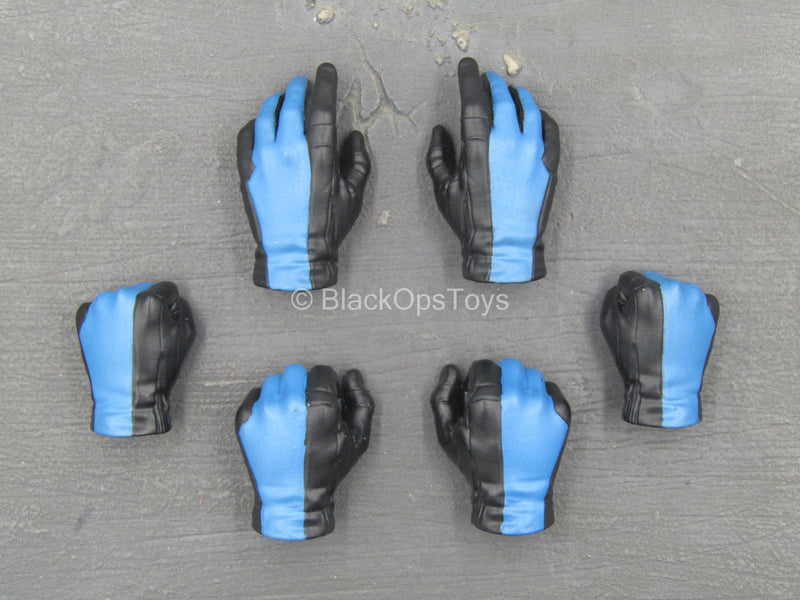 Load image into Gallery viewer, Night Vigilante - Black &amp; Blue Gloved Hand Set
