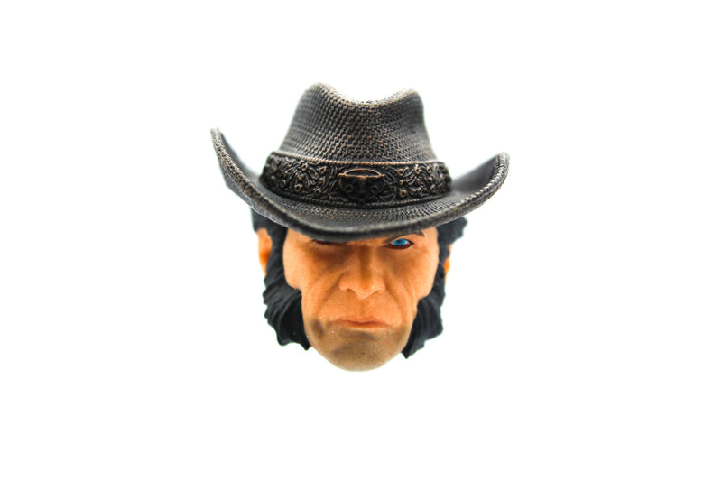 Load image into Gallery viewer, 1/12 - Marvel - Wolverine Logan - Head Sculpt w/Cowboy Hat

