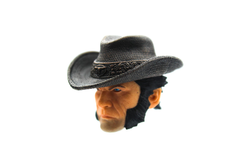 Load image into Gallery viewer, 1/12 - Marvel - Wolverine Logan - Head Sculpt w/Cowboy Hat
