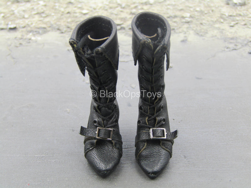 Load image into Gallery viewer, Avenger - Black High Heel Boots (Peg Type)
