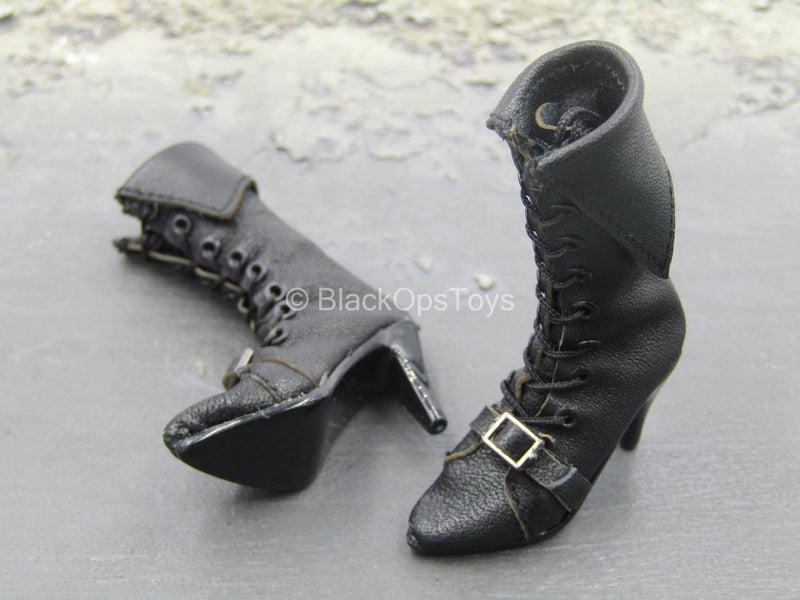 Load image into Gallery viewer, Avenger - Black High Heel Boots (Peg Type)
