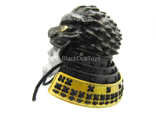 Black Lion Armor Legendary Version - Black Metal Samurai Helmet