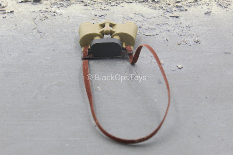 Load image into Gallery viewer, WWII - SS Obersturmführer - Tan Binoculars w/Leather Like Strap
