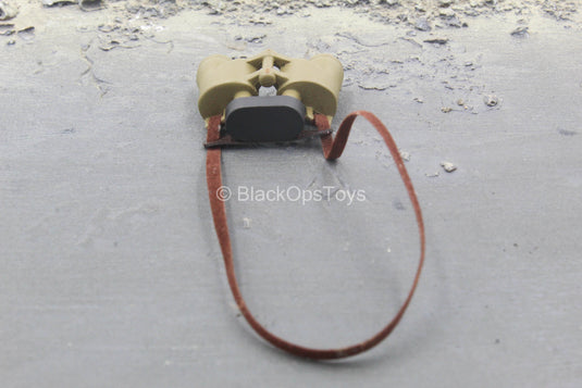 WWII - SS Obersturmführer - Tan Binoculars w/Leather Like Strap