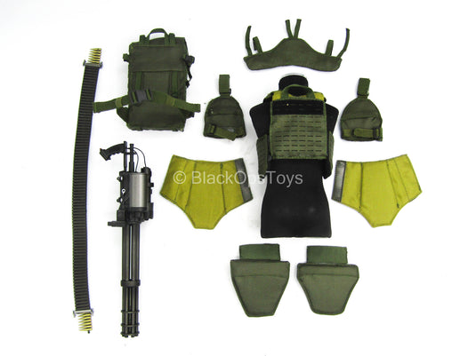 Enforcer Corps - Yuri - Green MOLLE Vest w/Armor & Minigun Set