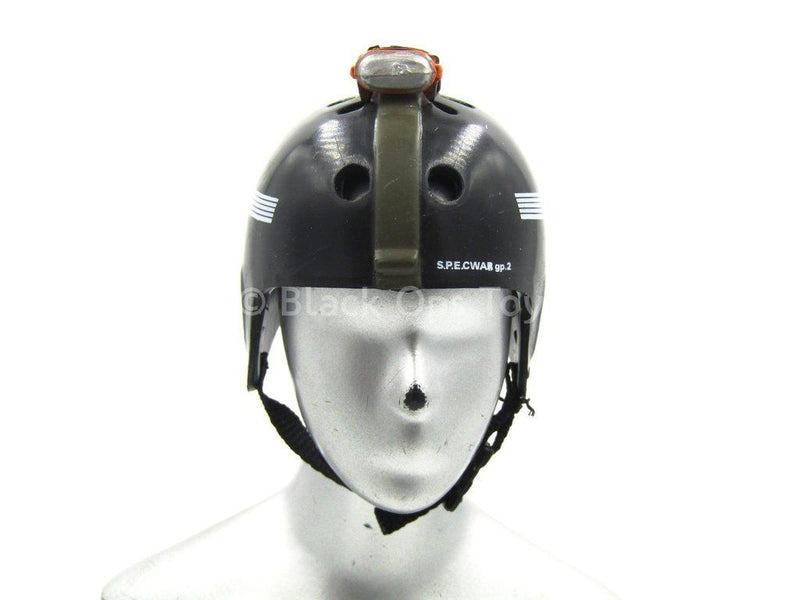 Load image into Gallery viewer, Navy Seal - Rudy Boesch - Black Helmet w/Strobe Light
