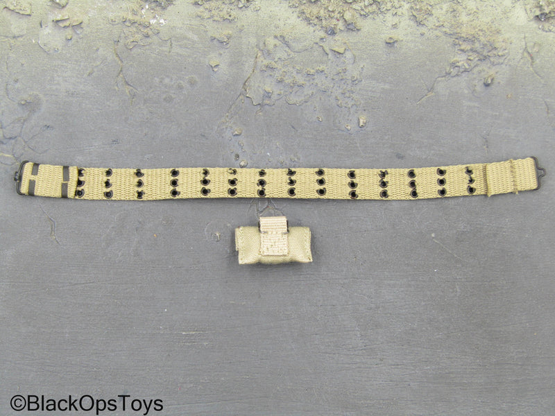 Load image into Gallery viewer, WWII 2nd Ranger Infantry Battalion - Tan Rivet Belt w/Pouch
