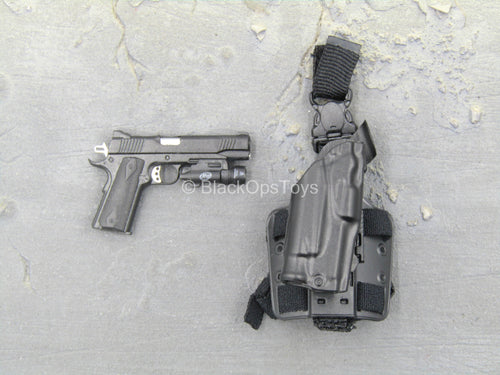 LAPD SWAT - 1911 Pistol w/Tac Light & Drop Leg Holster