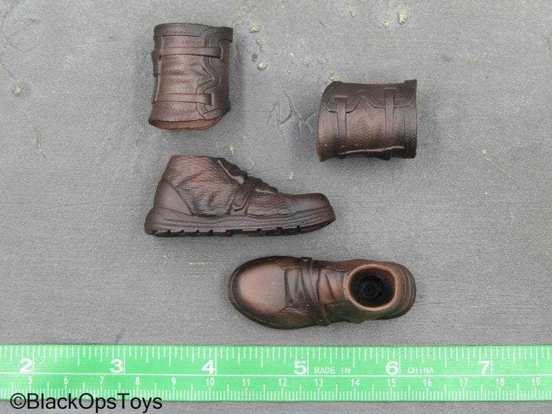 Load image into Gallery viewer, The Tactician - Brown 2-Part Boots (Peg Type)
