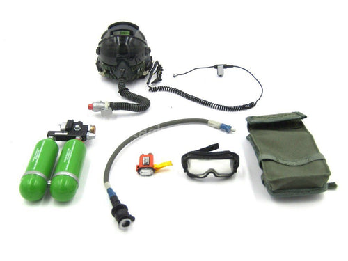 Navy HALO Jumper - Flight Helmet & Oxygen Tank Set
