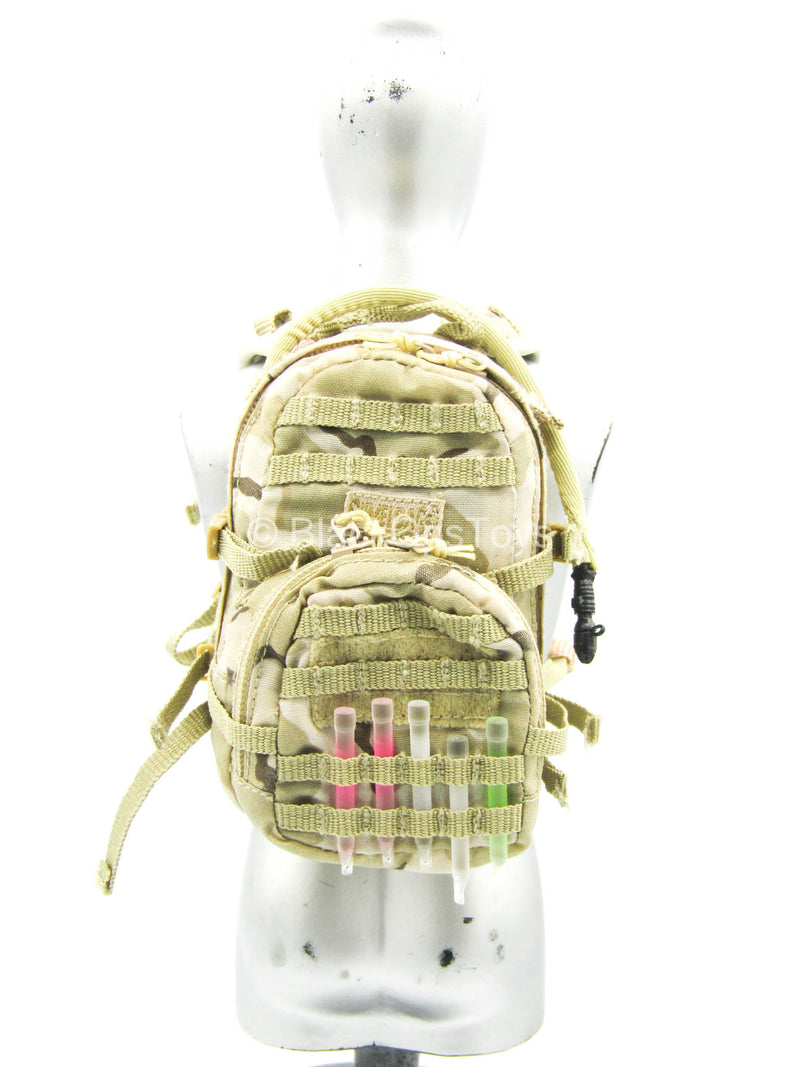 Load image into Gallery viewer, US Navy - SEAL Team Ten - Desert Camo Backpack w/Light Stick Set
