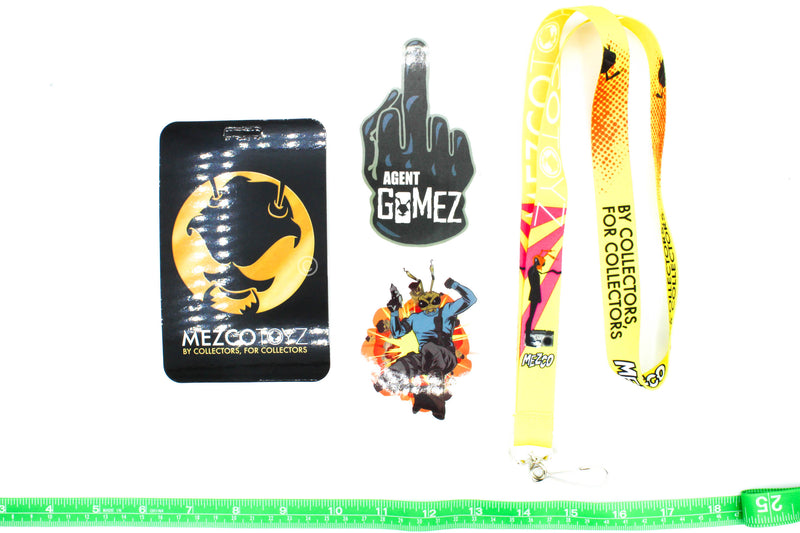 Load image into Gallery viewer, 1/1 - Gomez The Roach - Yellow Lanyard w/Stickers &amp; Card
