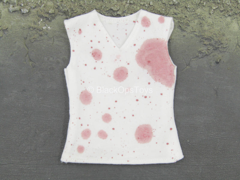 Load image into Gallery viewer, Gangsters Kingdom - Spade David - Bloody White Sleeveless Shirt
