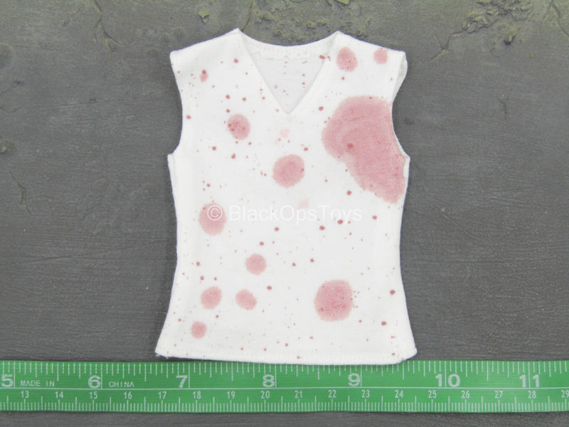 Load image into Gallery viewer, Gangsters Kingdom - Spade David - Bloody White Sleeveless Shirt
