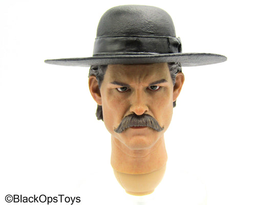 Deputy Town Marshall - Male Head Sculpt w/Mustache & Hat