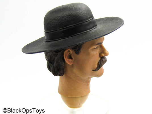 Deputy Town Marshall - Male Head Sculpt w/Mustache & Hat
