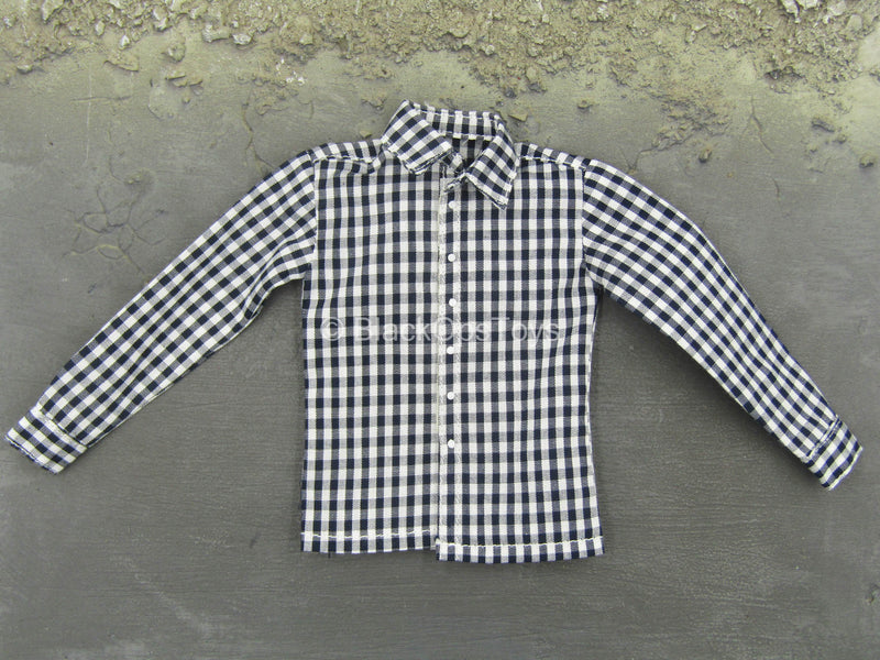 Load image into Gallery viewer, WWII - German U Boat Stabsober - Black &amp; White Checkered Shirt
