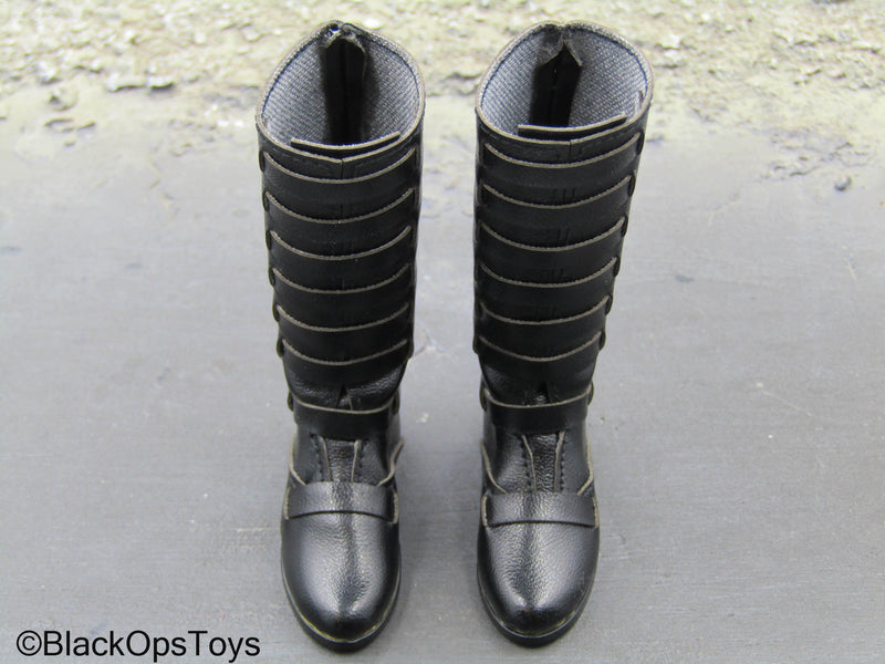 Load image into Gallery viewer, Star Wars Moff Gideon - Black Leather Like Boots (Peg Type)
