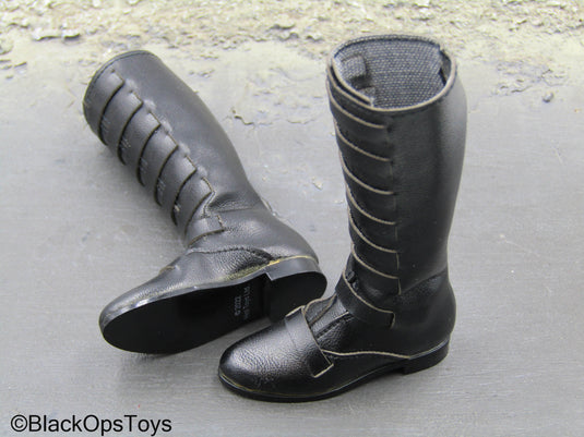 Star Wars Moff Gideon - Black Leather Like Boots (Peg Type)