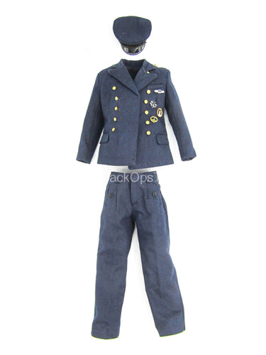 WWII - German U Boat Stabsober - Blue Military Uniform Set w/Cap