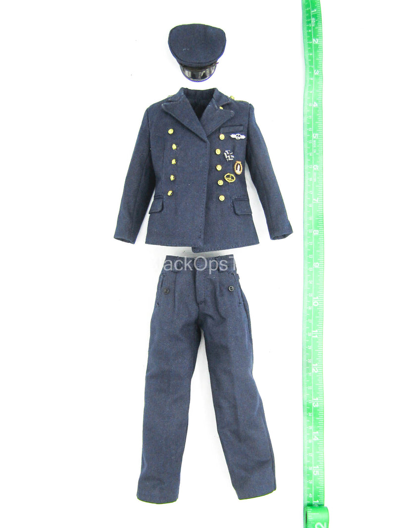 Load image into Gallery viewer, WWII - German U Boat Stabsober - Blue Military Uniform Set w/Cap
