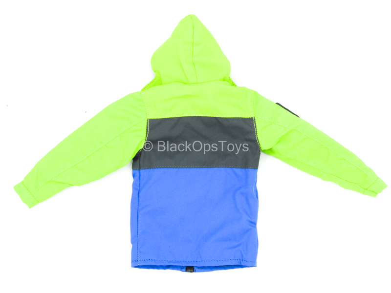 Load image into Gallery viewer, Neon Green &amp; Blue Jacket w/Force 10 Pants, Blue Neck Toque &amp; Shoes
