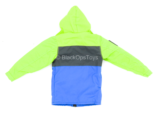 Neon Green & Blue Jacket w/Force 10 Pants, Blue Neck Toque & Shoes
