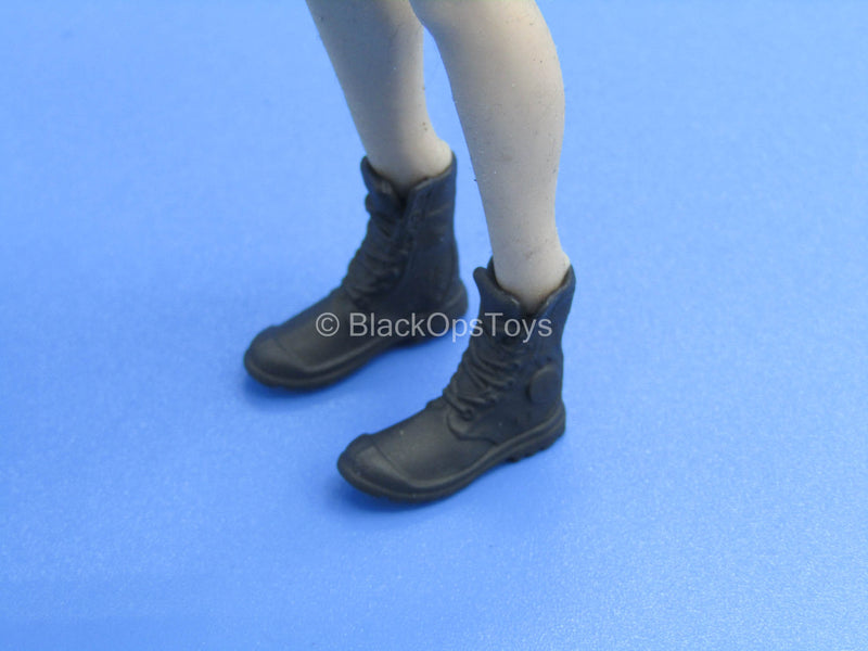 Load image into Gallery viewer, 1/12 - Custom - Female Black Slender Boots (Peg Type)
