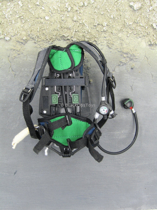 Rare Firefighter Metal Oxygen Tank Backpack Set