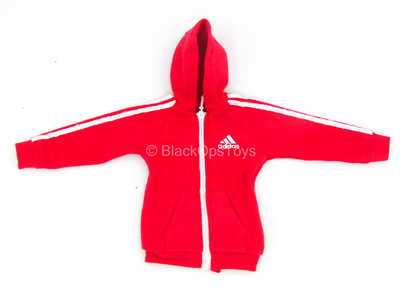 Load image into Gallery viewer, Red Hooded Jacket w/Denim Like Jeans, Face Mask &amp; Boots
