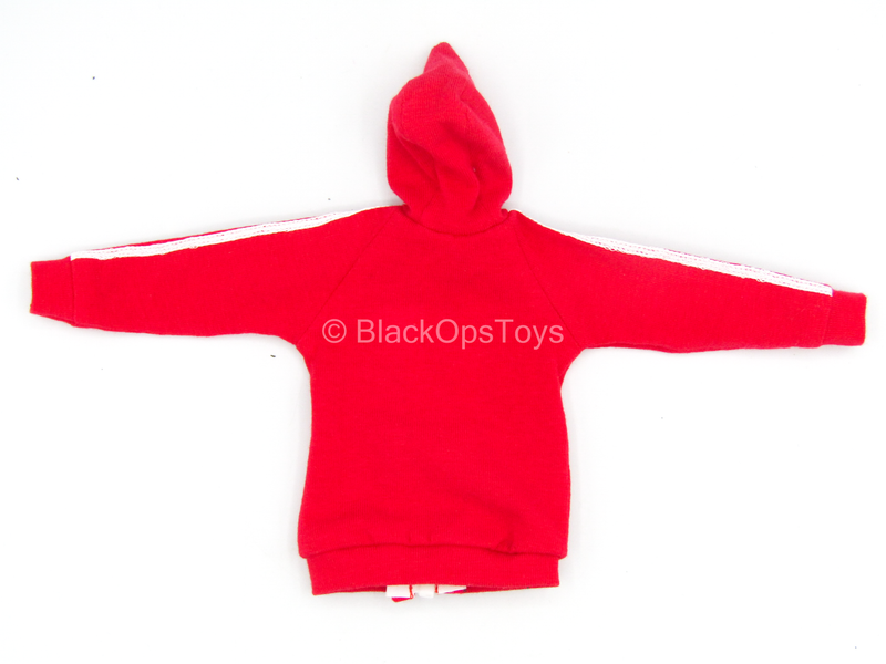 Load image into Gallery viewer, Red Hooded Jacket w/Denim Like Jeans, Face Mask &amp; Boots
