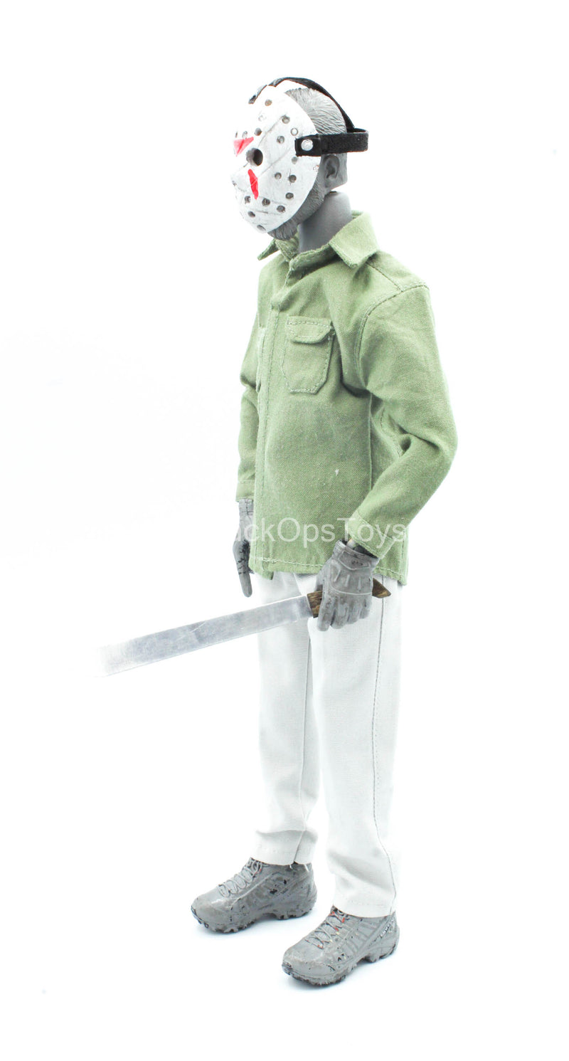 Load image into Gallery viewer, Custom Friday the 13th Jason Voorhees Uniform Set w/Machete
