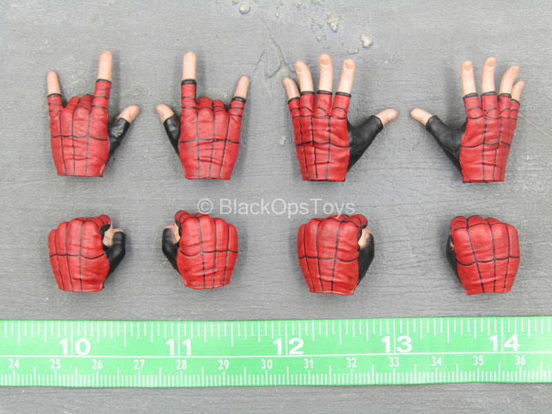 Load image into Gallery viewer, Far From Home - Spiderman - Red &amp; Black Fingerless Gloved Hand Set
