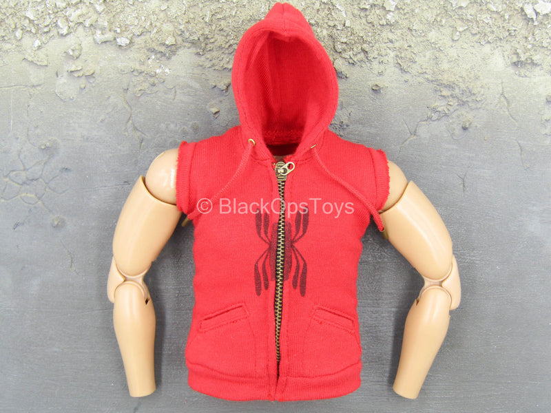 Load image into Gallery viewer, Far From Home - Spiderman - Red Sleeveless Hoodie
