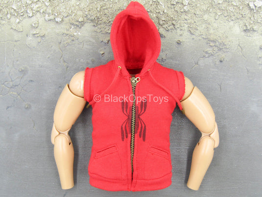 Far From Home - Spiderman - Red Sleeveless Hoodie