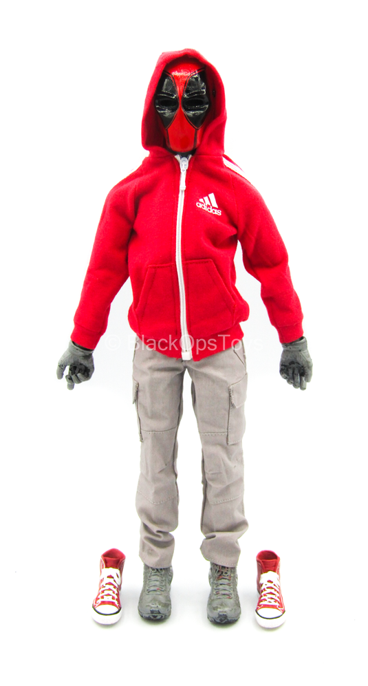 Red Hooded Jacket w/Force 10 Pants w/Converse Shoes & Mask