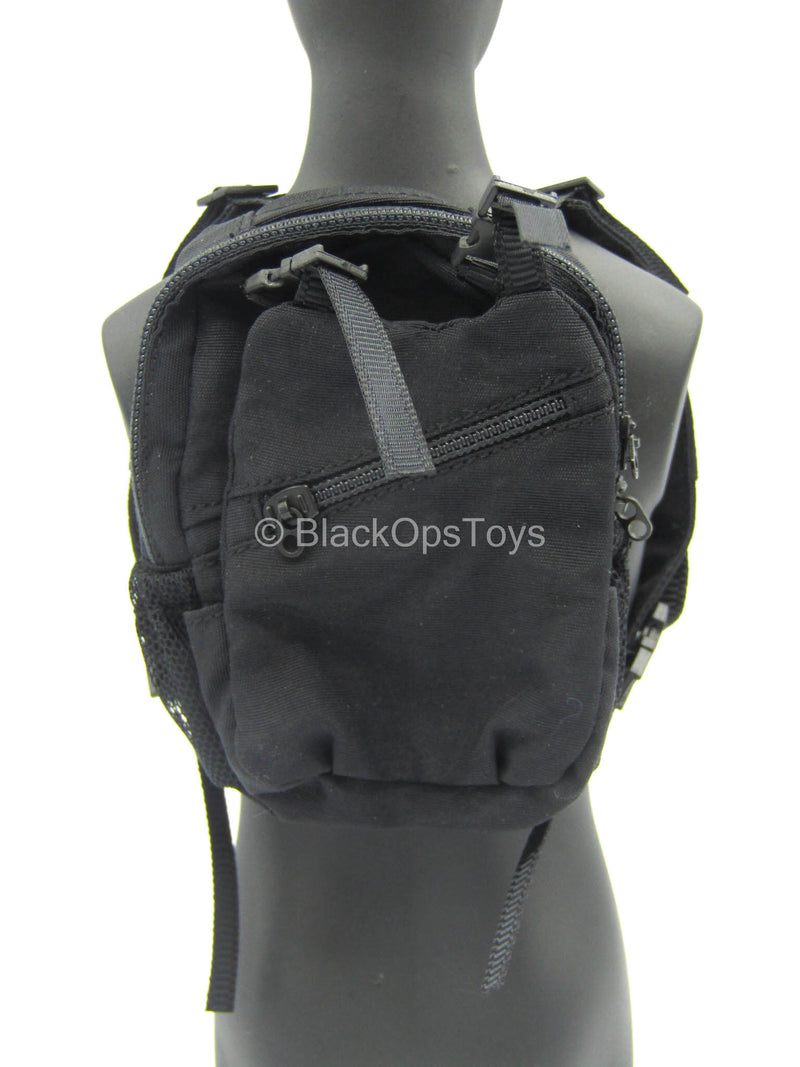 Load image into Gallery viewer, Grey Man Ver. B - Black Backpack
