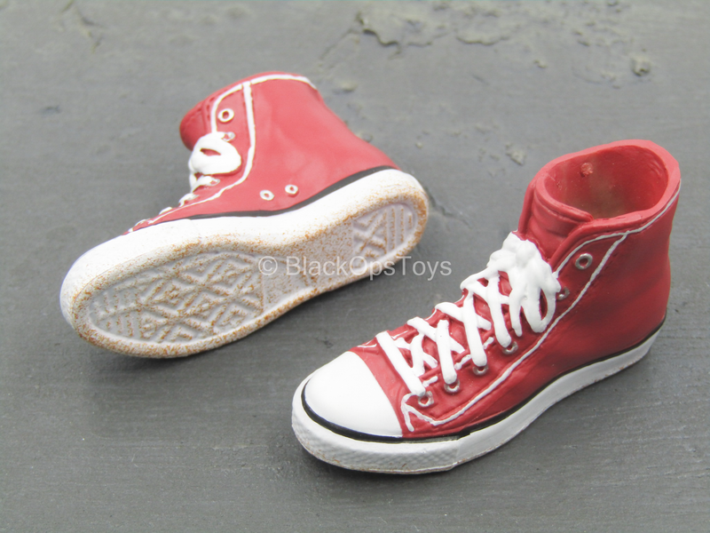 Load image into Gallery viewer, Red Hooded Jacket w/Force 10 Pants w/Converse Shoes &amp; Mask
