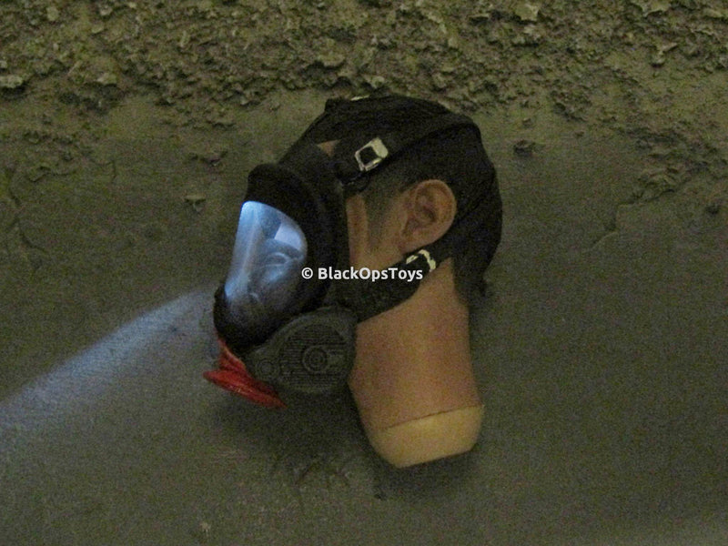 Load image into Gallery viewer, Ultra Rare As The Light Goes Out Nicholas Tse Asian Head Sculpt &amp; Firefighter LED Oxygen Mask

