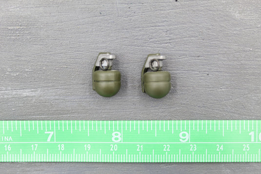 GI JOE - Snake Eyes - OD Green Frag Grenade (x2)