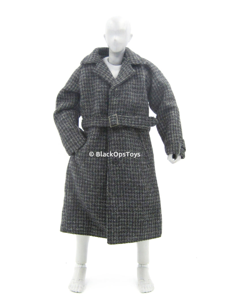 Load image into Gallery viewer, FRINGE - Walter Bishop - Large Grey &amp; Black Tweed Winter Coat
