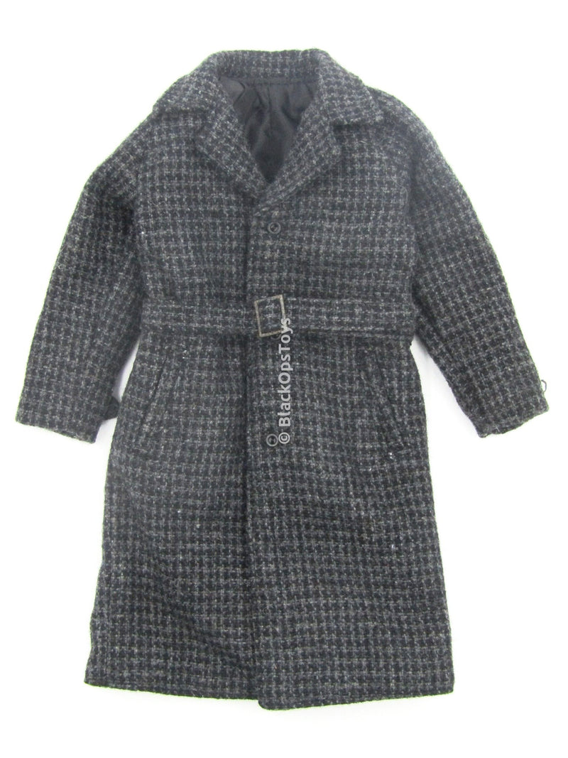 Load image into Gallery viewer, FRINGE - Walter Bishop - Large Grey &amp; Black Tweed Winter Coat
