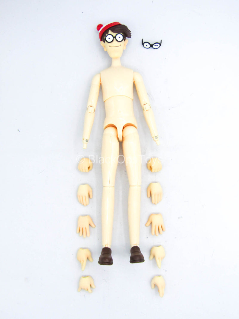 Load image into Gallery viewer, Where&#39;s Wally - Male Base Body w/Head Sculpt, Glasses &amp; Hand Set
